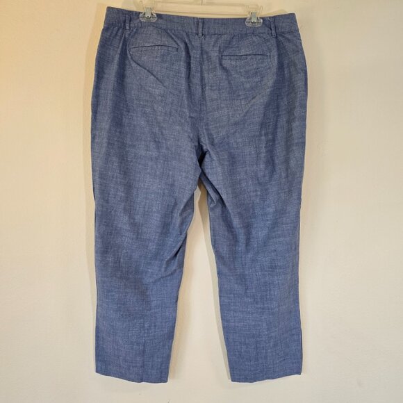 Talbots Sky Blue Perfect Cropped Pants Size 16 - Picture 6 of 16